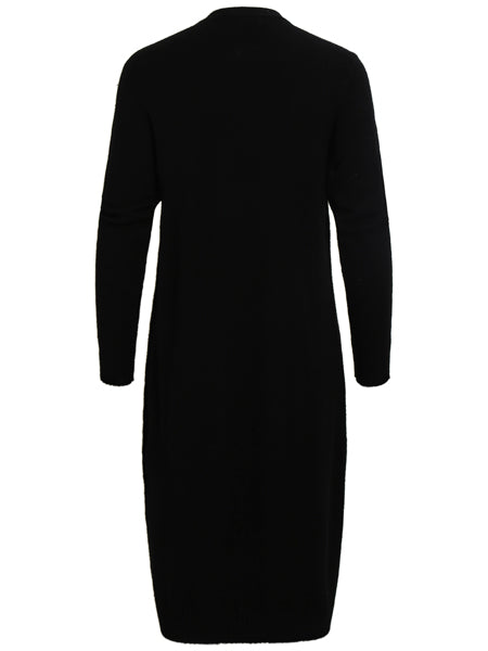 Viril lang strikket cardigan - sort